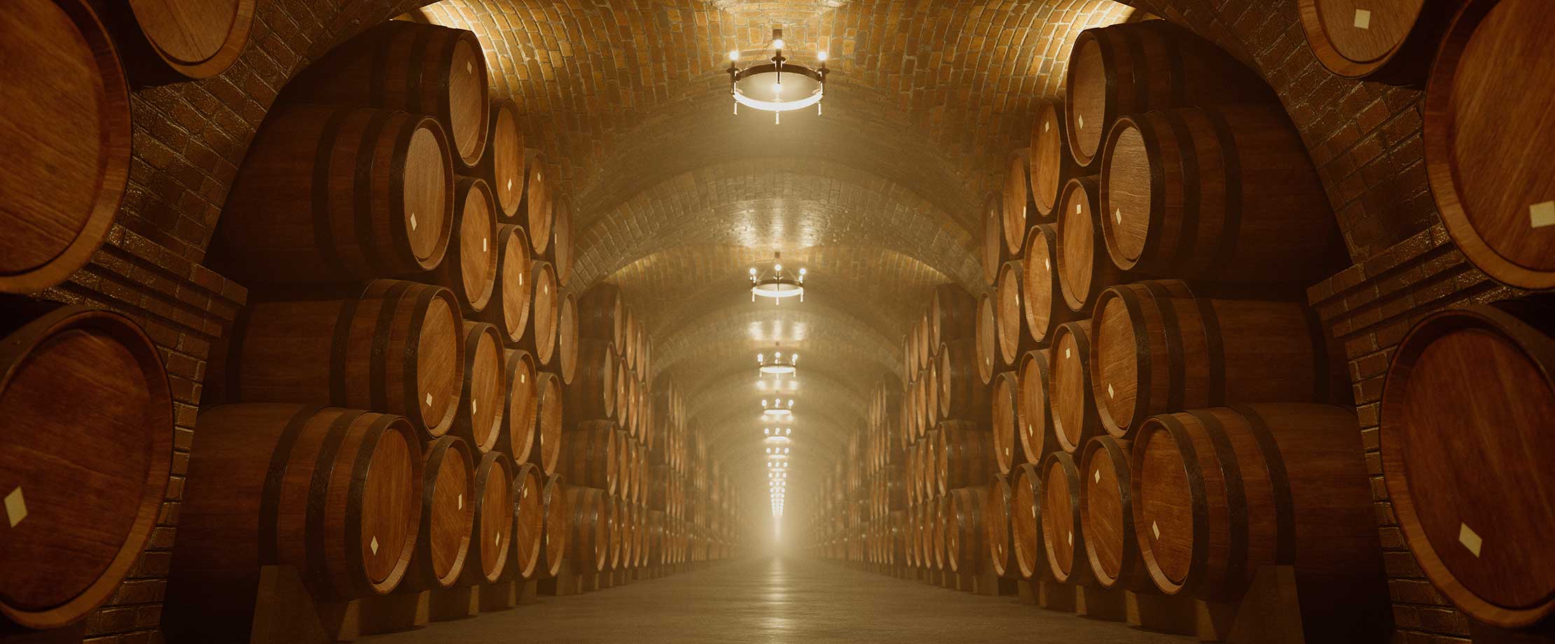 Lagerfläche mit Whisky Fässern